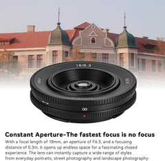 18mm F6.3 Mark II Ultra-Thin APS-C Prime Lens Fit for Nikon Compact Mirrorless Cameras for Nikon Zfc, Z50, Z30