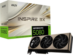 Gaming RTX 5080 16G Inspire 3X OC Graphics Card (16GB GDDR7, 256-bit, Extreme Clock TBD MHz, DisplayPort x 3 2.1a, HDMI 2.1b, NVIDIA Blackwell Architecture)