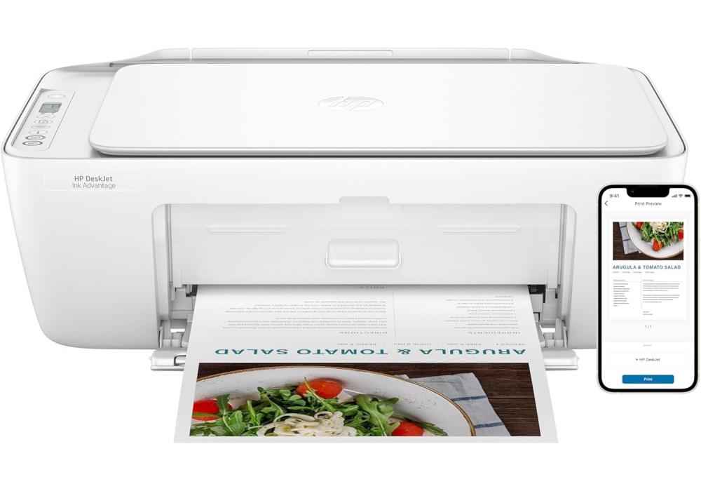 HP DeskJet Ink Advantage 2875 Wireless Print, Copy, Scan, All-in-One Printer - White