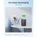 Anker Nano Portable Charger, 10000mAh 45W Max Compact Power Bank, Travel Essential Phone Battery Pack with 2.3 ft InstaCord Retractable Cable for iPhone 17/16 Series, iPad, Galaxy, Pixel, and More - 18 Month Warranty