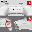 MSI Force GC300 W Gaming Wireless & Bluetooth Rechargeable Dual Vibration Dynamice Haptic Feedback 2-level Hall Effect Triggers, 2 Ergonomic Rear Buttons Gaming Controller for PC & Android