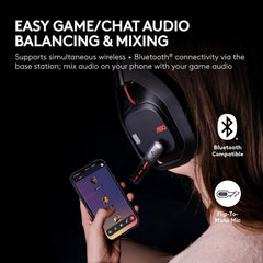 Astro A50 Multi-Platform Wireless Gaming Headset + Base Station for PS5/Xbox/PC: PLAYSYNC Audio Switcher, <16bit/48kHz (Console), <24bit/48kHz (PC), 24hr Battery, 2.4GHz & BT - Black