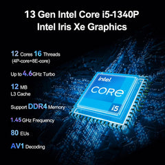 Intel NUC 13 Pro, for ASUS NUC 13 Pro Mini Desktop Computer, Core i5-1340P Mini PC(12C/16T, Up to 4.4GHz) 16GB DDR4 RAM & 512GB PCIe 4.0 NVMe SSD,Iris XE Graphics, WiFi6E/BT5.3/8K/Windows 11 Pro