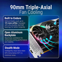 GeForce RTX 5070 Ti Epic-X ARGB OC Triple Fan, Graphics Card, 16GB GDDR7, 256-Bit, 2640 MHz Boost, PCIe 5.0, HDMI/DP 2.1, NVIDIA Blackwell, DLSS 4