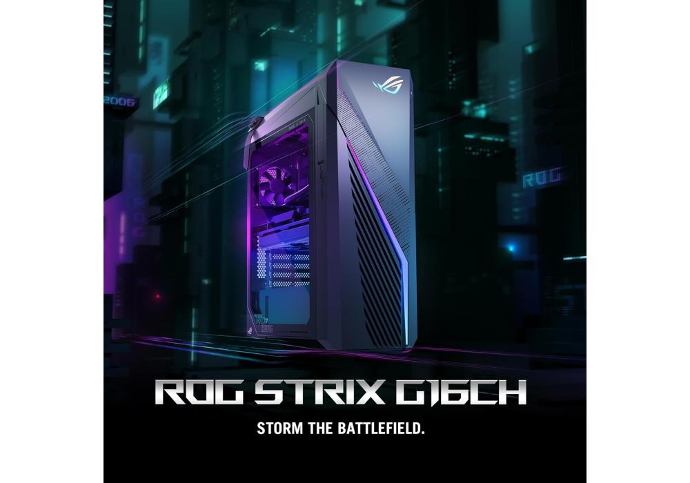 Desktop Gaming ASUS ROG G16CHR | Intel® Core™ i7-14700KF Processor Liquid Cooler, NVIDIA® GeForce RTX™4060TI DUAL 8GB GDDR6, 32GB DDR5, 1TB M.2 SSD WIFI & Bluetooth Integrated - 2 Years Warranty Desktop Gaming ASUS ROG G16CHR | Intel® Core™ i7-14700KF Processor Liquid Cooler, NVIDIA® GeForce RTX™4060TI DUAL 8GB GDDR6, 32GB DDR5, 1TB M.2 SSD WIFI & Bluetooth Integrated - 2 Years Warranty