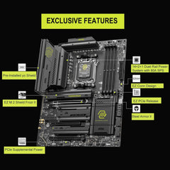 AMD Ryzen 9 9950X3D CPU Processor with MSI MAG X870E Tomahawk WiFi ATX Motherboard (DDR5, PCIe 5.0, M.2 Gen5, Wi-Fi 7, 5G LAN)