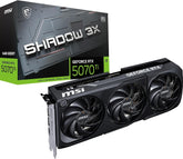 GeForce RTX 5070 Ti 16G Shadow 3X OC — 16GB GDDR7 (28Gbps/256-bit), PCIe 5, Boost: 2482MHz, HDMI 2.1b, DisplayPort 2.1b
