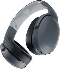 Crusher Evo Wireless Bluetooth Headphones with Multi-Sensory Bass, Noise Isolating Over-Ear Fit, Up to 40 Hours Battery, Microphone for iPhone Android - Chill Grey