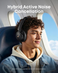 Q30 by Anker, Hybrid Active Noise Cancelling Headphones, Multiple Modes, Hi-Res Audio, Custom EQ via App, 50H Playtime, Comfortable Fit, Bluetooth, Multipoint Connection