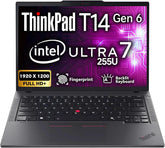 Lenovo ThinkPad T14 Gen 6 14" FHD+ Display, Intel Ultra 7 255U, Customized Laptop, 16GB / 32GB / 64GB RAM DDR5, 512GB / 1TB / 2TB SSD, WiFi 6E, Backlit KB, Win 11 Pro, AI Business Laptop