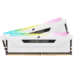 CORSAIR VENGEANCE RGB PRO SL 16GB (2x8GB) DDR4 RAM 3200MHz CL16 Memory Kit — White | CMH16GX4M2E3200C16W | - CompuMe