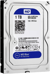 Western Digital(WD) BLUE Deskptop 1TB( 1Terabyte) 3.5"Hard Disk Drive, 5400~7200RPM, SATA3 ( 6.0GB/s), 64MB Cache, IDEAL for PC/Mac/CCTV/NAS/DVR/Raid and SATA Applications, 1YR Warranty (Blue)
