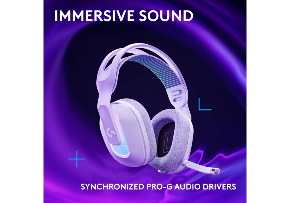 Logitech G522 LIGHTSPEED Wireless Gaming Headset, Lightsync RGB, Full Bandwidth Mic, Advanced Synchronized Audio, Tri-Connectivity with LightSpeed, Bluetooth 5.3, White
