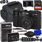 FUJIFILM X100VI Digital Camera (Black) - Bundle Includes: 64GB SDXC Memory Card, Replacement Battery and Charger, Gadget Bag, 8" Gripster & Much More (12pc Bundle)
