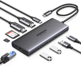 Docking Station 10 in 1 Revodok Pro 210 USB C Dock Dual HDMI 4K@60Hz Single 8K@30Hz 100W PD 5Gbps USB C and USB A Data Ports Gigabit Ethernet, SD/TF Card Reader USB Hub Compatible for HP, Dell