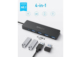 Anker USB‑C Data Hub – 4× USB‑A Ports, 5Gbps Superfast Transfer, Compact 37g Design, Cross‑Platform Compatibility - 18 Months Warranty