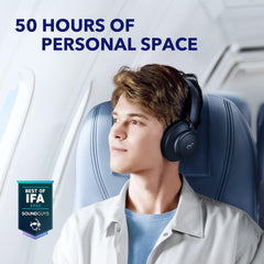 by Anker Space Q45 Adaptive Active Noise Cancelling Headphones, Reduce Noise by Up to 98%, 50H Playtime, App Control, LDAC Hi-Res Wireless Audio, Comfortable Fit, Clear Calls, Bluetooth 5.3