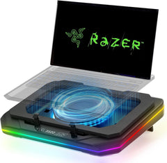Cooling Pad for Razer Blade 18 16 14 15 Pro 17 Gaming Laptop,It is a well deserved heat dissipation monster, Ultra Powerful Booster Turbo Cooling Fan, 6 RGB Light Mode, Adjustable Speed, Touch Start ο»Ώ