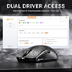 ATTACK SHARK R11 Ultra 8K Carbon Fiber Wireless Gaming Mouse,PAW3950 MAX Sensor,49g Ultra-Lightweight,Nordic 52840 MCU Chip,42000 DPI,Wired/BT/2.4GHz Wirelss Programmable Mouse for PC/Mac(Ink)