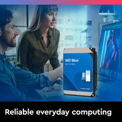4TB WD Blue PC Internal Hard Drive HDD - 5400 RPM, SATA 6 Gb/s, 256 MB Cache, 3.5" - WD40EZAZ