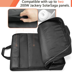 Solar Panel Storage Bag Compatible with 2 Jackery 100W / 200W, Padded Portable Solar Panel Travel Bag Compatible with Jackery SolarSaga (200W | 25.2"Γ24"Γ4.5")