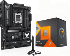 AMD Ryzen 7 7800X3D CPU Processor with ASUS TUF Gaming B850-PLUS WiFi AM5 ATX Motherboard (DDR5, PCIe 5.0, 3X M.2, Wi-Fi 7, USB 20Gbps Type-C)