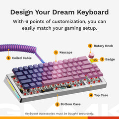 Glorious Gaming GMMK 3 PRO Custom Mechanical Keyboard: 65% Compact, Aluminum Body, Gasket System, Hotswappable MX Switches, Sound Dampening, Custom Keycaps, US QWERTY Layout (Silver)