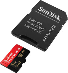 SanDisk Extreme Pro 1TB Micro SD Memory Card for Insta360 One RS Twin, One RS 4K, One RS 1-inch Action Camera (SDSQXCZ-1T00-GN6MA) v30 4k A2 Bundle with 1 Everything But Stromboli MicroSD Card Reader
