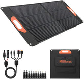 100W Portable Solar Panel for Power Station, Compatible with Jackery, Ecoflow, Bluetti, Anker and More Portable Power Stations, Weatherproof for Camping, RV, Emergency Power (100W)