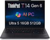 Lenovo ThinkPad T14 Gen 6 Business Laptop (14" FHD+, Intel 12-Core Ultra 5 225U (> Ultra 7 155U), 16GB DDR5, 512GB SSD), Backlit, Fingerprint Reader, 5MP IR Webcam, Thunderbolt 4, Win 11 Pro, AI PC