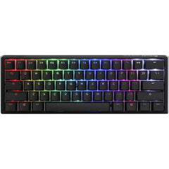Ducky One 3 Mini 60% RGB (Black/Cherry MX Blue) Double-Shot, Hot-Swappable, USB Type-C Wired Black Mechanical Gaming Keyboard | One 3 MINI | - CompuMe