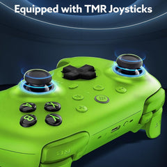 8BitDo Ultimate 2 Wireless Controller with TMR Joysticks for Windows & Android, Gaming Controller with Switchable Hall Effect/Tactile Triggers, RGB Fire Ring,8Speed Wireless Tech, Charging Dock, Green