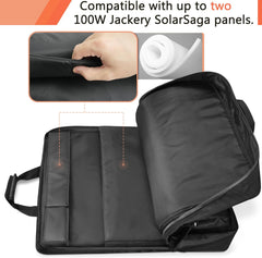 Solar Panel Storage Bag Compatible with 2 Jackery 100W / 200W, Padded Portable Solar Panel Travel Bag Compatible with Jackery SolarSaga (100W | 25.2"Γ22"Γ4.5")