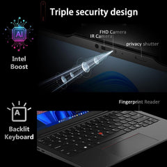 Lenovo ThinkPad X1 Carbon Gen 13 Business AI Laptop, Intel Core Ultra 7 255U Processor, 14" FHD+ Touchscreen, 32GB DDR5 RAM, 1TB SSD PCIe , WiFi 6E + BT, Backlit KB, FHD Webcam, Win 11 Pro - Black
