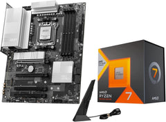 Micro Center AMD Ryzen 7 7800X3D CPU Processor with PRO B850-P WiFi Motherboard (ATX, AM5, DDR5, PCIe 5.0, M.2 Gen5, Wi-Fi 7, 5G LAN)