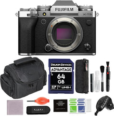 FUJIFILM X-T5 Mirrorless Camera (Black) Bundle with Extra Battery & Charger Kit, Tripod, Backpack, Camera Case & More (14 Items) | USA Authorized with Manufacturer Warranty | xt5