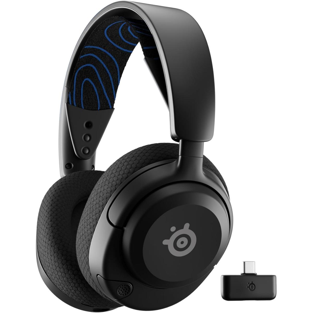 SteelSeries Arctis Nova 5P Wireless (Black) (2.4GHz/Bluetooth) Spatial Surround 7.1 Gaming Headset w/ Neodymium Magnetic Driver Up To 60 HR Battery For PC, PS5, PS4, Switch, Mobile | Arctis Nova 5P (Black) | SteelSeries Arctis Nova 5P Wireless (Black) (2.4GHz/Bluetooth) Spatial Surround 7.1 Gaming Headset w/ Neodymium Magnetic Driver Up To 60 HR Battery For PC, PS5, PS4, Switch, Mobile | Arctis Nova 5P (Black) |