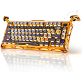 GravaStar Mercury K1 Pro Wireless Mechanical Gaming Keyboard, Aluminum Alloy 75% Layout, Hot-Swappable RGB Custom Keyboard with Linear Switches – Handcrafted Battle-Worn Yellow Edition | K1ProOrg |