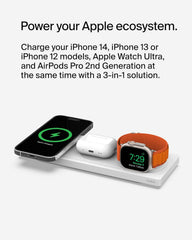 BoostCharge Pro 15W 3-In-1 Wireless MagSafe Charging Pad - White
