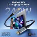 Promate PowerBolt5-80G USB4 Cable 80Gbps Data Transfer, 240W Power Delivery, 8K Ultra HD Display Support, USB-C to USB-C 1.2M Cable, Compatible with Thunderbolt 5, Durable Build Black