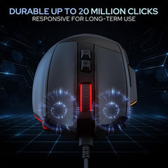 Redragon M923 Wired RGB Optical Gaming Mouse 24K DPI Remapping Keys | Stable Lag-Free Connection, Smooth Precise Tracking, Custom Macro Keybinds, Vibing Backlight, Ergonomic Grip Body Comfort