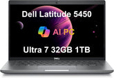 Dell Latitude 5450 Business Laptop (14" FHD, Intel 12-Core Ultra 7 155U, 32GB DDR5 RAM, 1TB SSD), Backlit KB, 1080p Webcam, 2x Thunderbolt 4, Ethernet, HDMI, Win 11 Pro, Durable Premium for Work