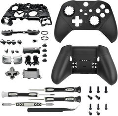Replacement housing Shell kit for Xbox One Elite Series 2 Controller Replacement Parts Full Shell Case Cover Set Faceplates Middle Frame ABXY LT RT Buttons LB RB Bumper Accessories ToolsοΌBlackοΌ