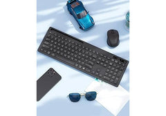 FD K780T Multi-Device Wireless 2.4 Keyboard & Bluetooth for Computer, Phone and Tablet, Windows, Mac Compatible - Speckles Arabic / English