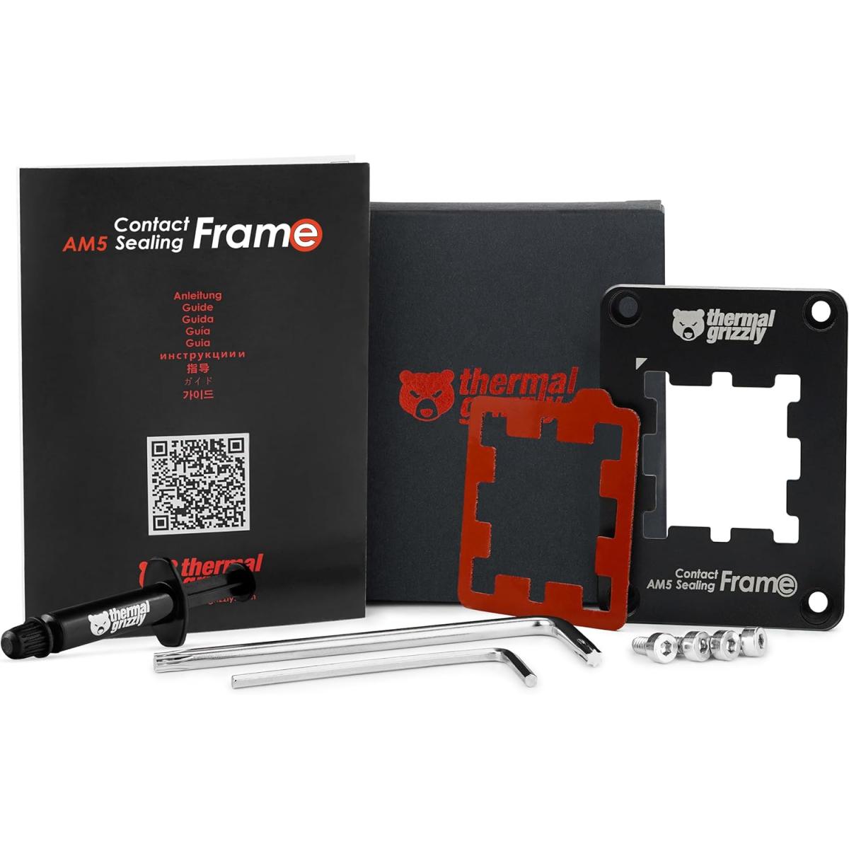 Thermal Grizzly AMD AM5 Aluminum Contact Sealing Frame CPU Socket Secure Frame, Protects The Exposed Components Of The Ryzen 7000/8000/9000 CPUs. | TG-CSF-AM5 | Thermal Grizzly AMD AM5 Aluminum Contact Sealing Frame CPU Socket Secure Frame, Protects The Exposed Components Of The Ryzen 7000/8000/9000 CPUs. | TG-CSF-AM5 |