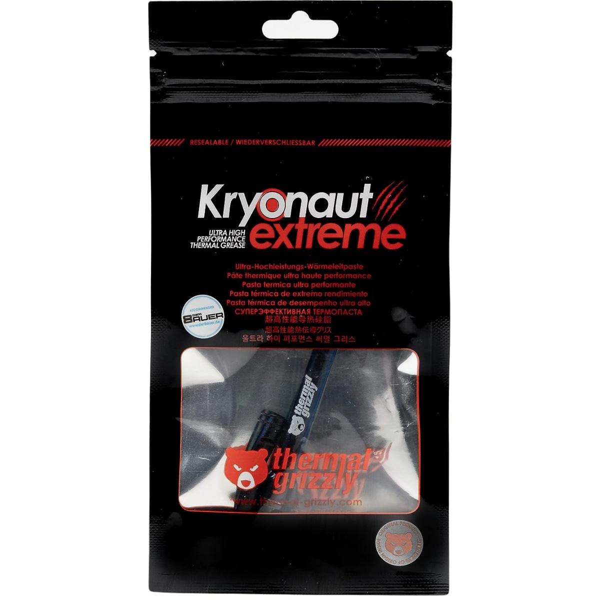 Thermal Grizzly Kryonaut Extreme (2g) High Performance Thermal Paste w/ 14.2 (W/m.K) Exceptional Conductivity | TG-KE-002-R | Thermal Grizzly Kryonaut Extreme (2g) High Performance Thermal Paste w/ 14.2 (W/m.K) Exceptional Conductivity | TG-KE-002-R |