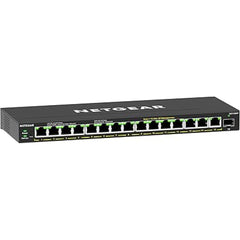 NETGEAR 16-Port PoE Gigabit Ethernet Plus Switch (GS316EPP) - Managed, with 15 x PoE+ @ 231W, 1 x 1G SFP Port, Desktop or Wall Mount | GS316EPP | - CompuMe
