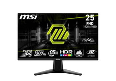 MSI MAG 255XF 24.5 Inch FHD Gaming Monitor - 1920 x 1080 Rapid IPS Panel, 300 Hz / 0.5ms (GtG, Min.),120% sRGB Colour Gamut, Frameless Design, HDR Ready - DisplayPort 1.4a, HDMI™ 2.0b(FHD@240Hz) - 3 Years Warranty