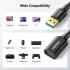 UGREEN USB Extender, USB 3.0 Male to Female Extension Cable USB Cable High Speed Data Transfer Compatible with Webcam, Gamepad, USB Keyboard, Mouse, Flash Drive, Hard Disk, 3M