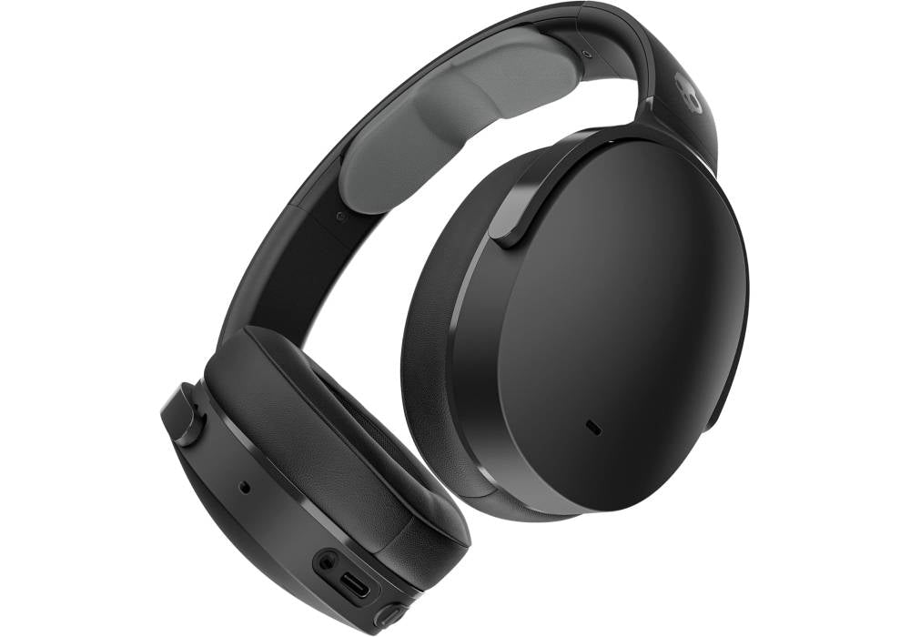 Skullcandy Hesh ANC Wireless Over-Ear Bluetooth Headphones, Active Noise Cancelling, Up to 22 Hrs Battery, Foldable Lightweight Design, Microphone for iPhone Android - True Black